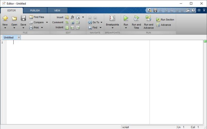 Cara Membuat Script File atau M-File pada MATLAB - Advernesia