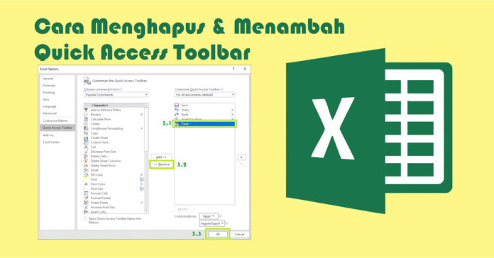 Cara Menambah Quick Access Toolbar Pada Excel