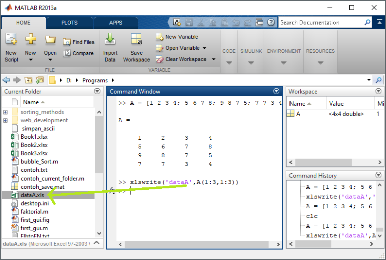Cara Export dan Import (Input) Data Excel pada MATLAB - Advernesia