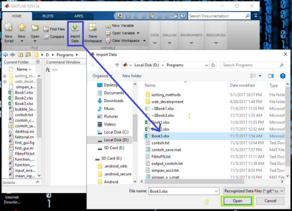 Cara Export dan Import (Input) Data Excel pada MATLAB - Advernesia