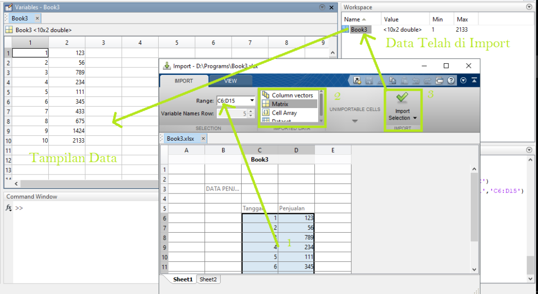 Cara Export dan Import (Input) Data Excel pada MATLAB - Advernesia