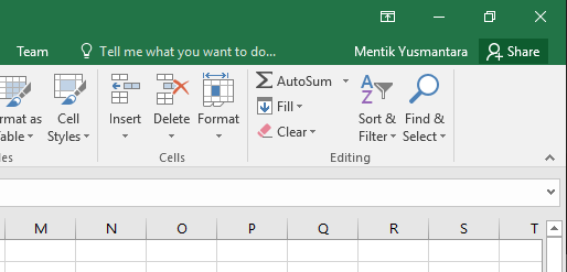 Tutorial Cara Auto Hide, Menyembunyikan dan Memunculkan Ribbon Pada Excel