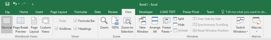 secara default disembunyikan pada Microsoft Excel Bagian, Fungsi dan Pengertian Ribbon Pada Microsoft Excel