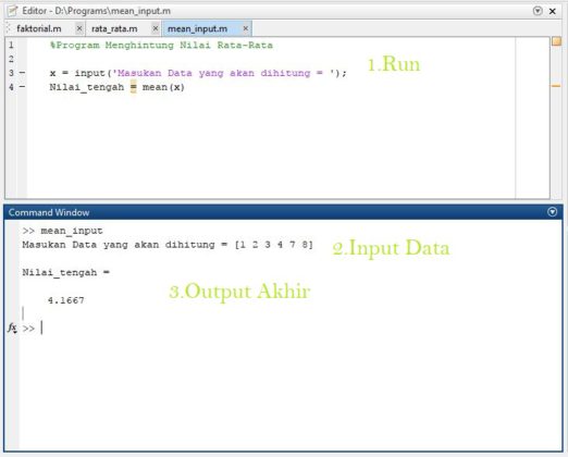 Perintah Input pada MATLAB Menggunakan Script File - Advernesia