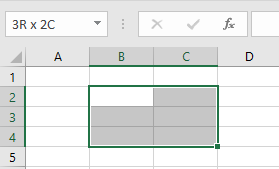 Range pada Excel