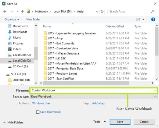 Excel : Cara Membuat dan Fungsi Workbook Pada Microsoft Excel