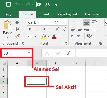 Sel pada Microsoft Excel