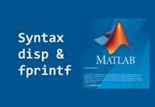 Syntax disp dan fprintf