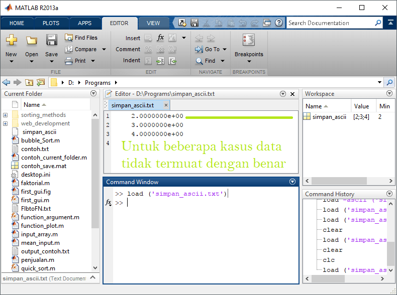 load ascii