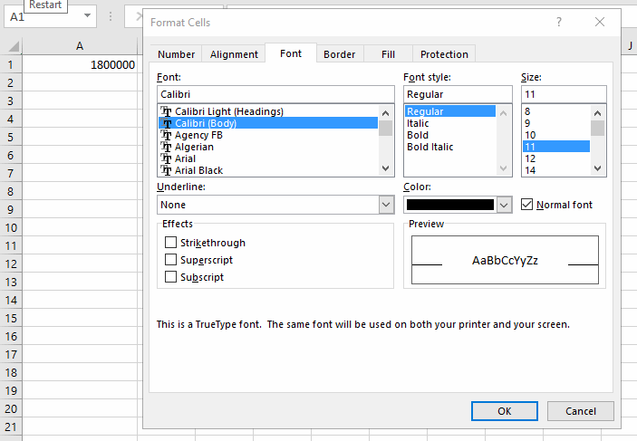 Cara Mengubah Format Font Excel