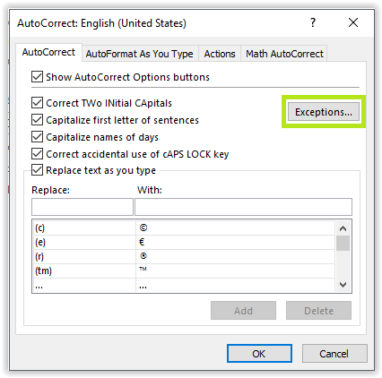 AutoCorrect di Excel yaitu fitur yang membantu pengguna untuk melaksanakan input data string AutoCorrect: Menambah dan Menonaktifkan Spelling Pada Excel