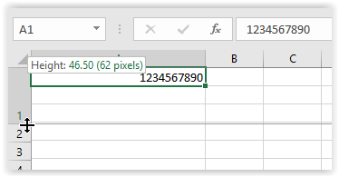Mengatur Tinggi Baris Excel