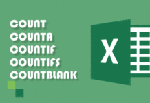 Rumus Excel COUNTIF COUNTIFS COUNTA dan COUNTBLANK