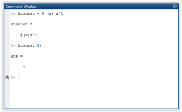 Membuat dan Memanggil Anonymous dan Inline Function pada MATLAB