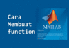 Cara Membuat Function pada MATLAB