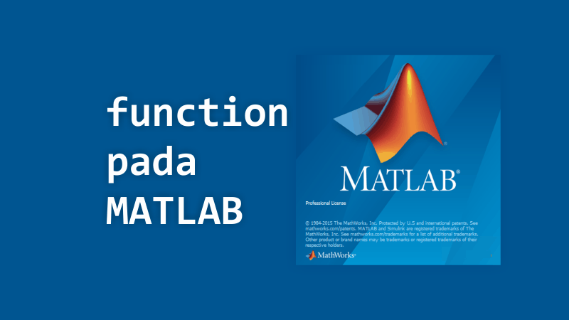 Pengertian dan Fungsi Function pada MATLAB