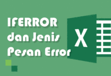 Jenis Pesan Error dan Evaluasi Rumus IFERROR pada Excel