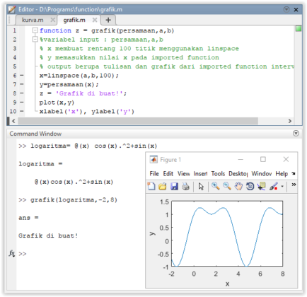 Cara Memanggil Function Function pada MATLAB - Advernesia