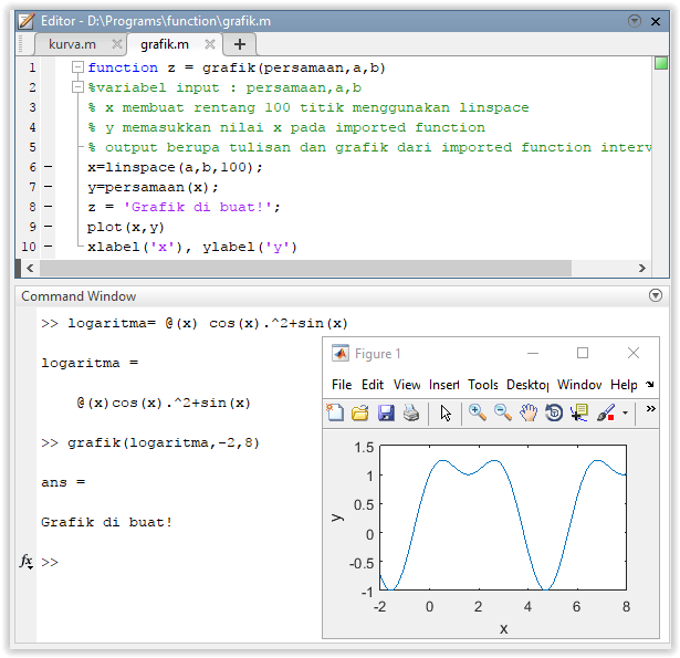 Cara Memanggil Function Function Pada MATLAB - Advernesia