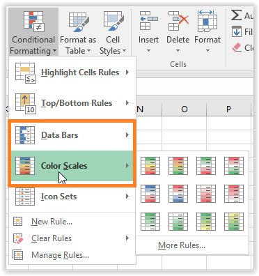 3 Cara Mewarnai Sel Excel Otomatis Bars Color Scales Dan Kustom