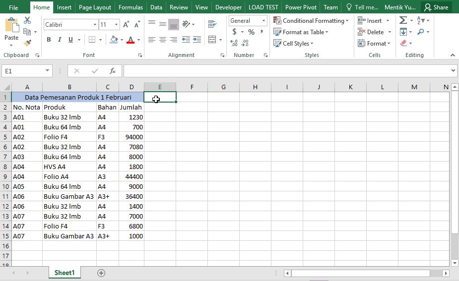Cara Menggunakan PivotTable di Excel