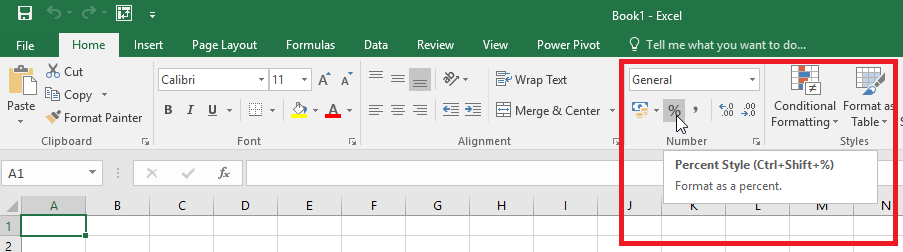 Cara menghitung persen dengan Excel