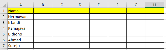 Contoh Daftar Hadir dengan Excel
