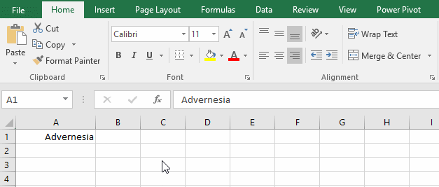 Cara Merge and Center di Excel