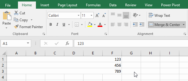 Cara Unmerge Cells di Excel