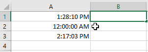 Cara menggunakan fungsi SECOND pada Excel