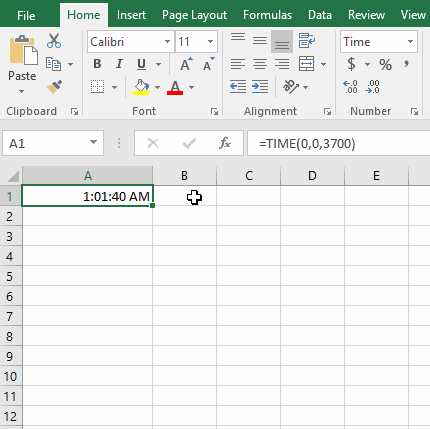 Cara mengubah format fungsi TIME pada Microsoft Excel