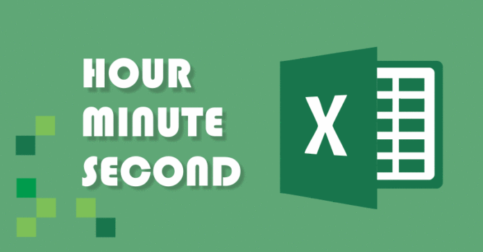 Fungsi HOUR MINUTE dan SECOND pada Excel