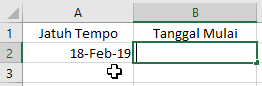Mengitung tanggal mulai jatuh tempo dengan fungsi EDATE