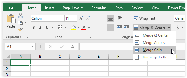 Menu Format Merge Dan Center Digunakan Untuk