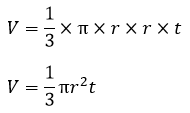 Rumus Volume Kerucut