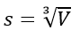 Rumus sisi kubus jika diketahui volume