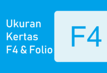 Ukuran Kertas F4 dan Folio dalam MM CM Inchi Pixel