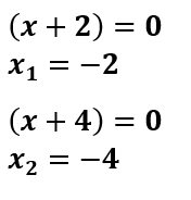 Contoh 1 Faktorisasi - Menghitung Akar-Akar Persamaan