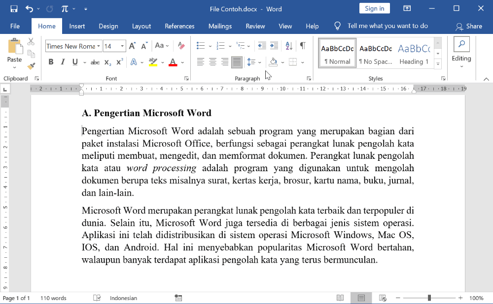 Menghapus Spasi Setelah Paragraf di Microsoft Word