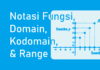 Notasi Fungsi, Daerah Asal (Domain), Daerah Kawan (Kodomain), dan Range